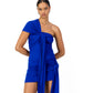 Iris Wrap Top - Electric Blue