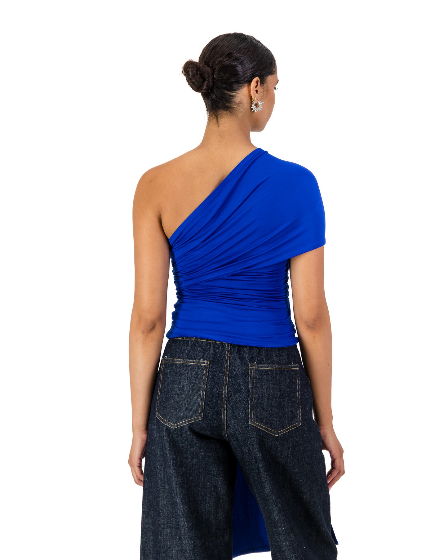 Iris Wrap Top - Electric Blue