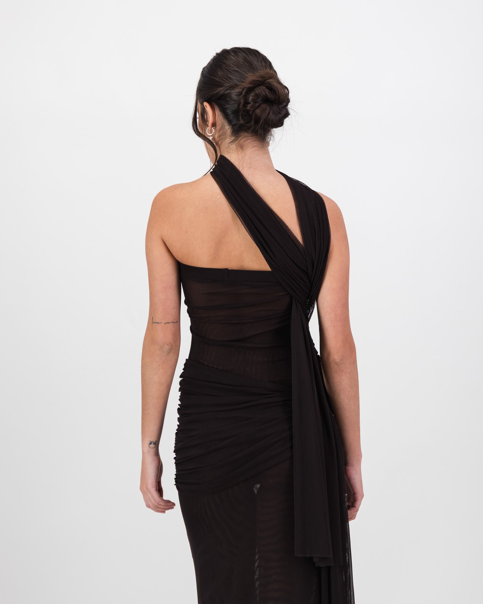 Iris Wrap Dress - Dark Chocolate