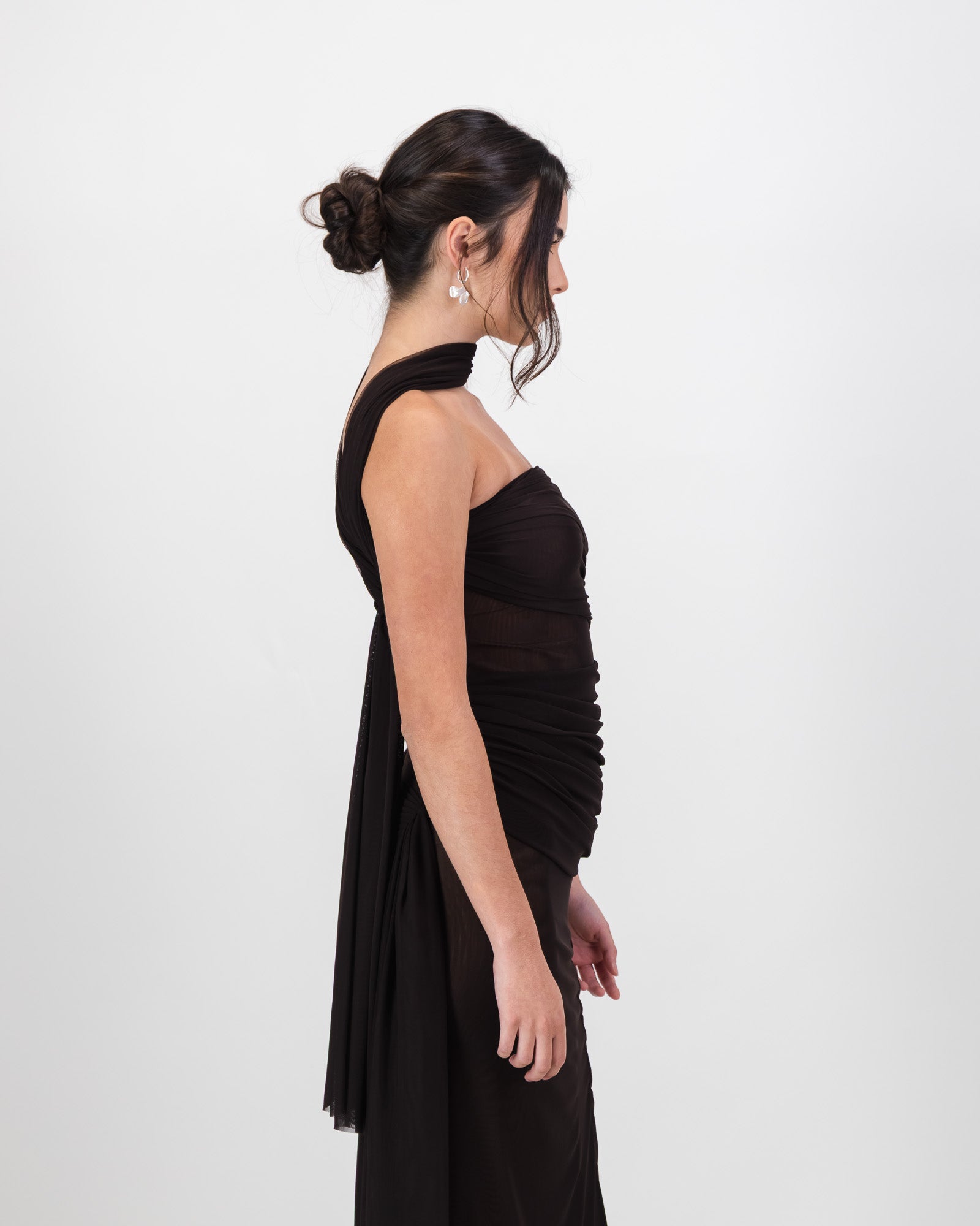 Iris Wrap Dress - Dark Chocolate