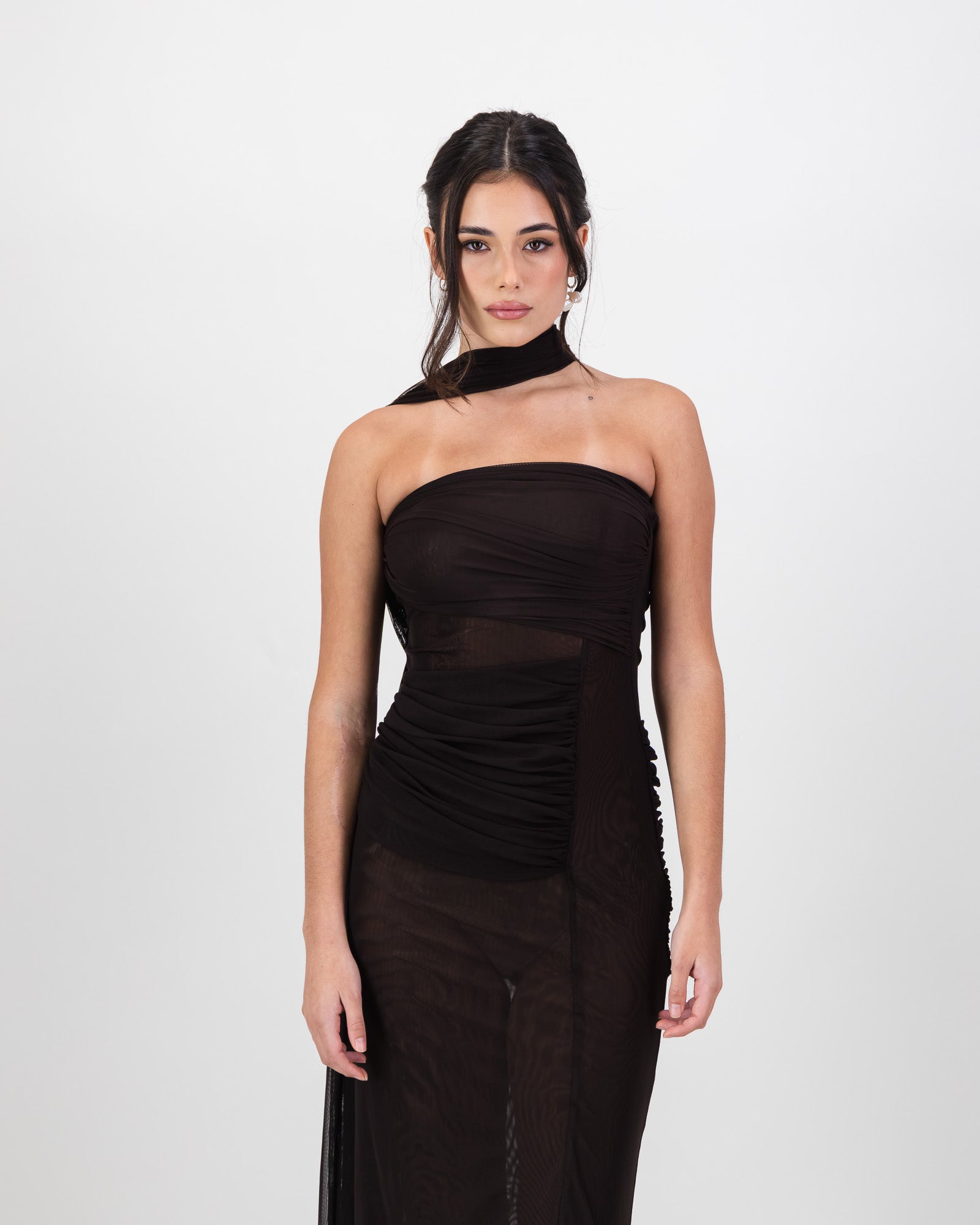 Iris Wrap Dress - Dark Chocolate