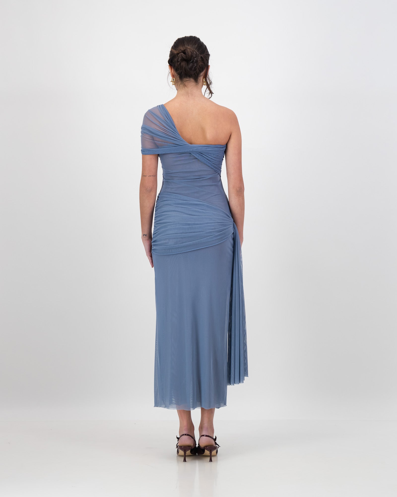 Iris Wrap Dress - Dusty Blue