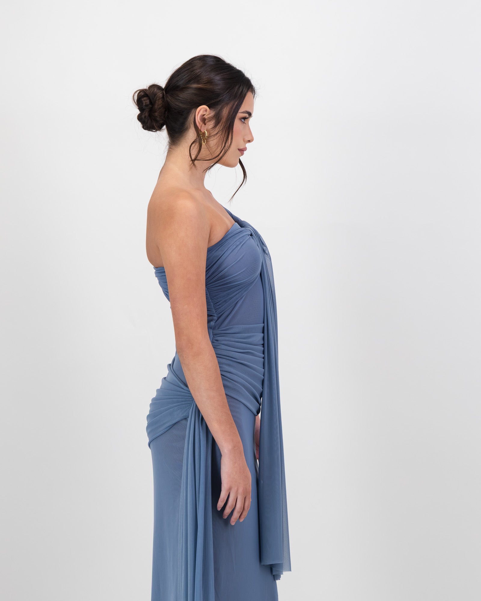 Iris Wrap Dress - Dusty Blue