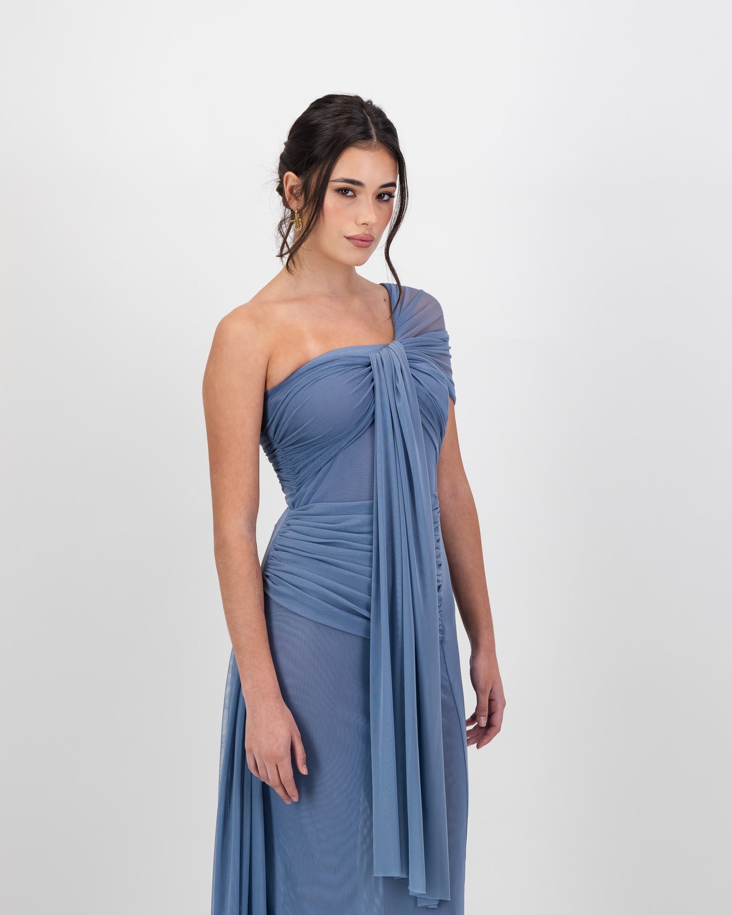 Iris Wrap Dress - Dusty Blue