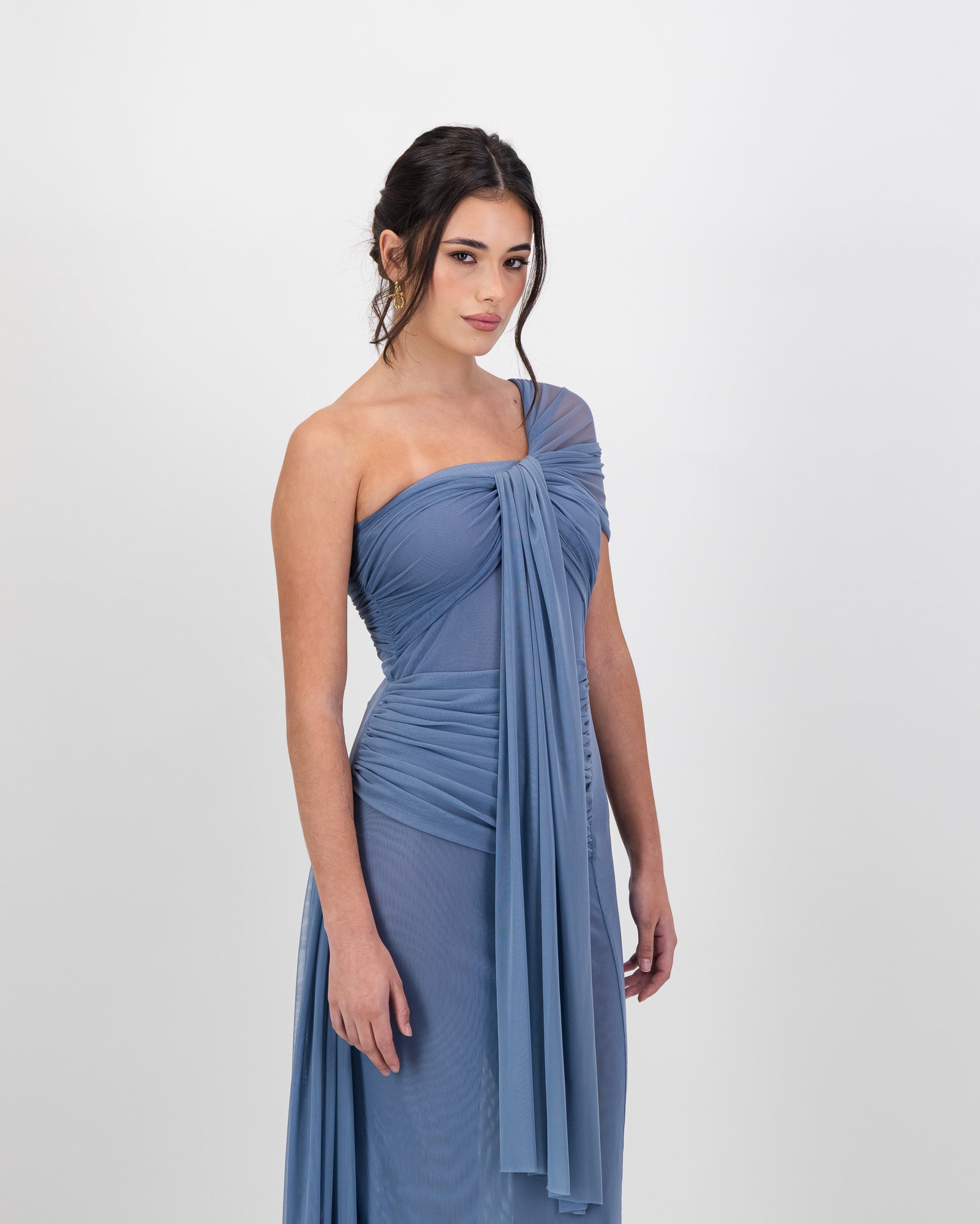 Iris Wrap Dress - Dusty Blue