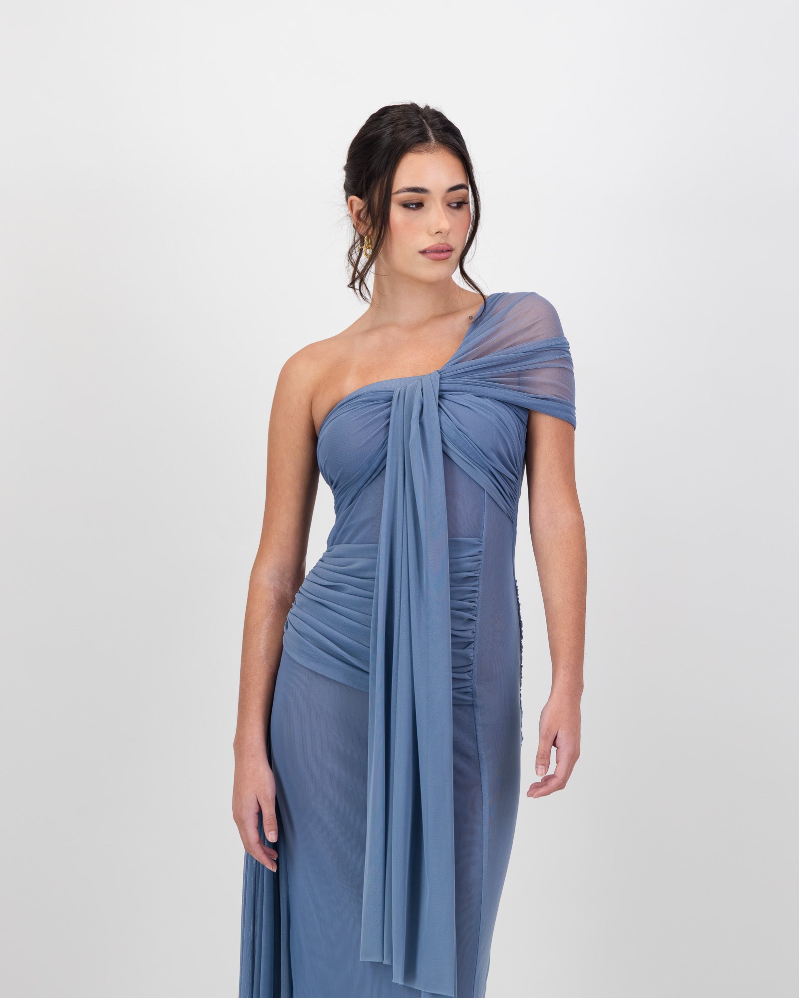 Iris Wrap Dress - Dusty Blue