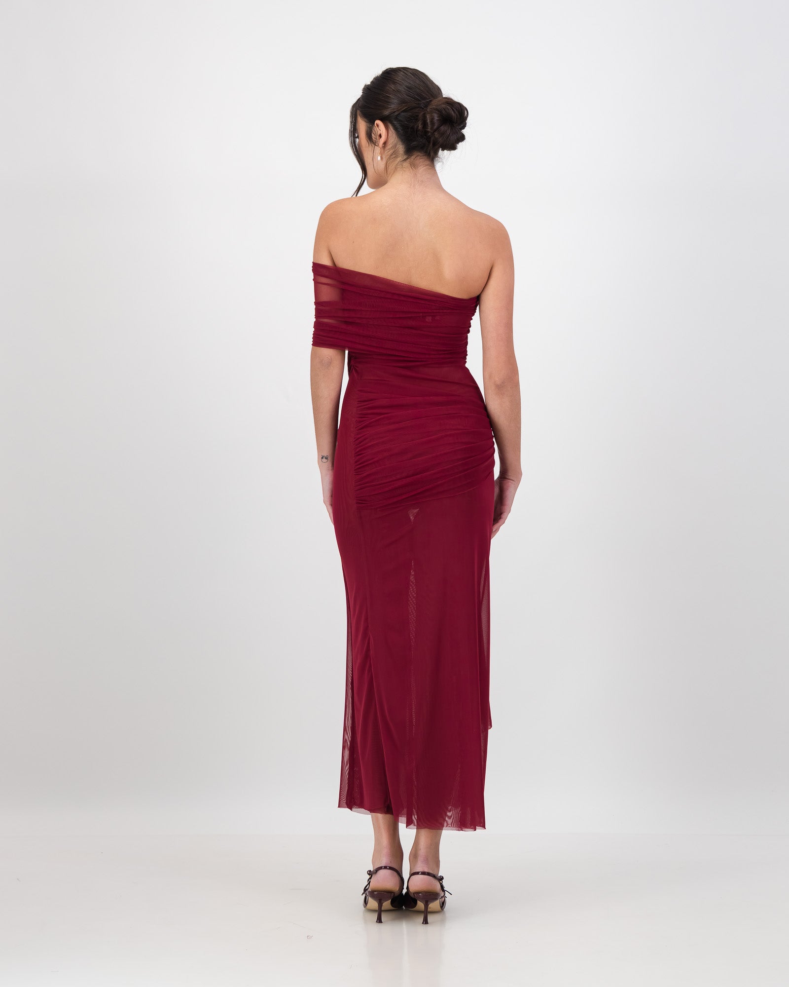 Iris Wrap Dress - Cherry Red