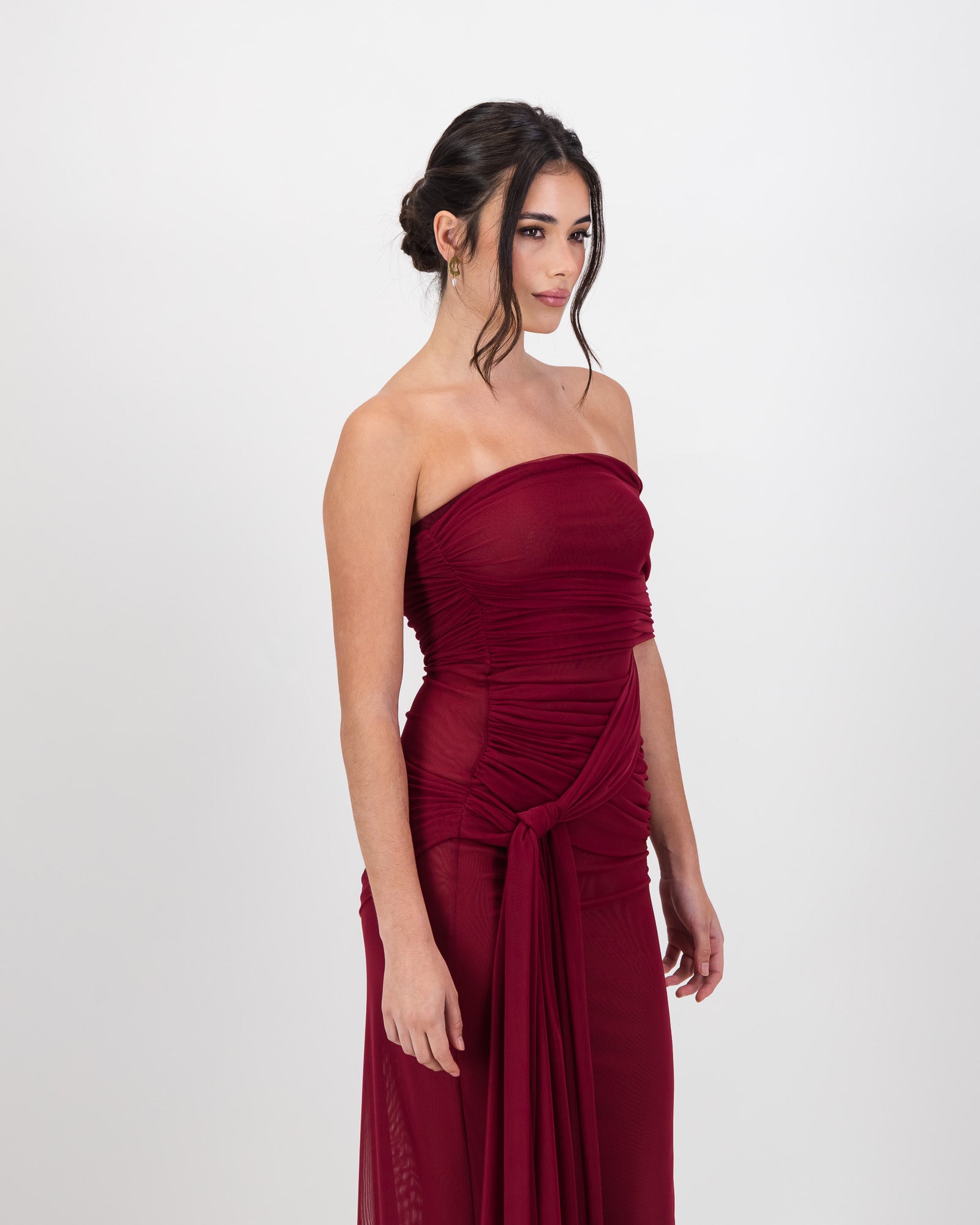 Iris Wrap Dress - Cherry Red