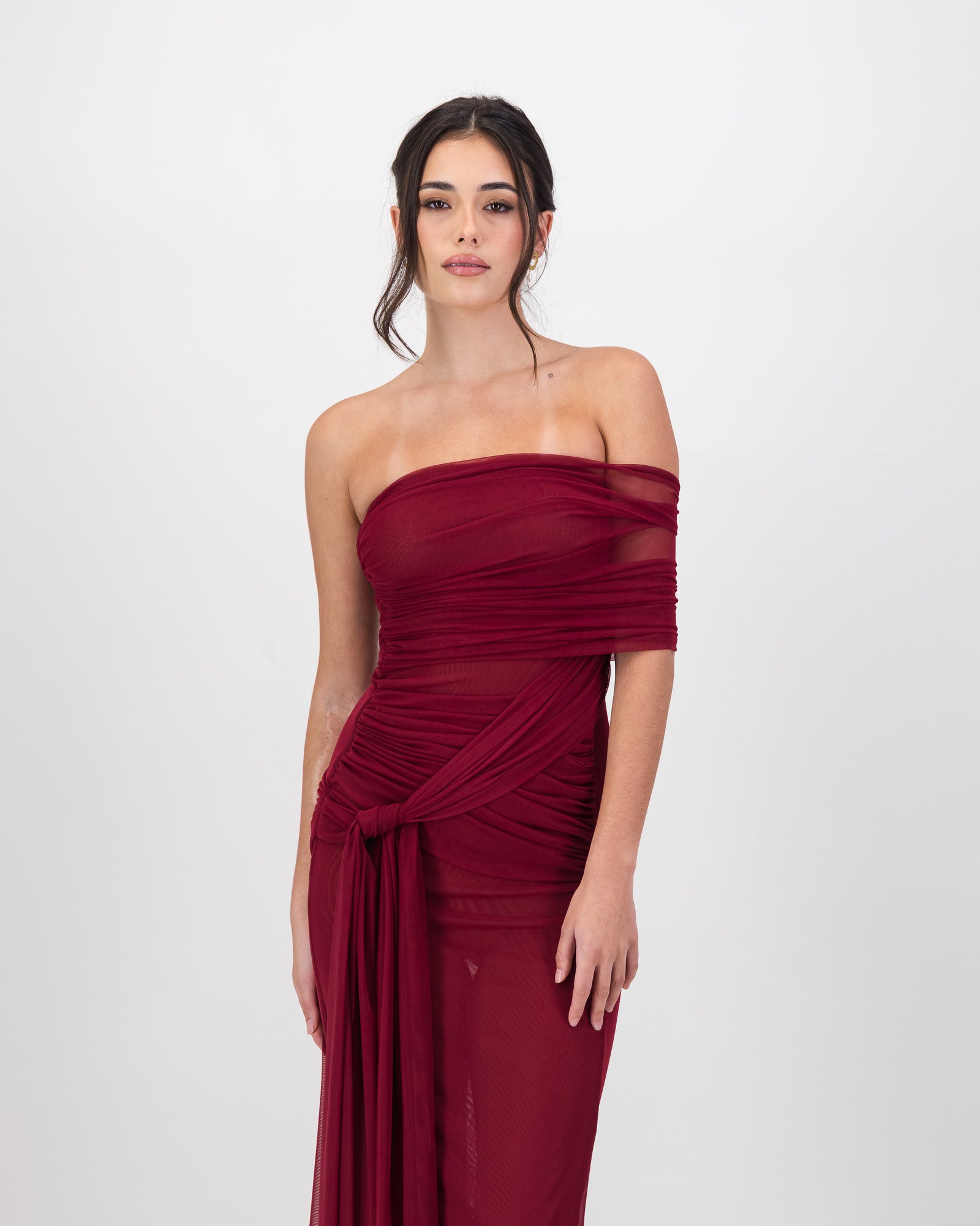 Iris Wrap Dress - Cherry Red