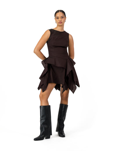 Maya Mini Skirt - Chocolate