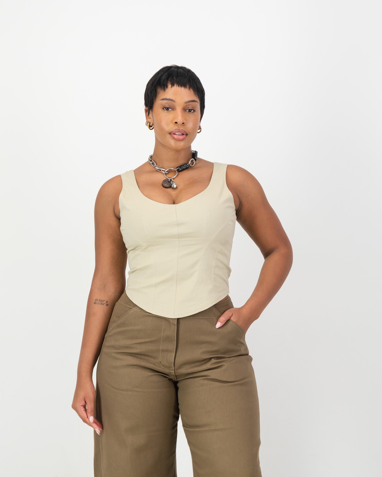 Noir Corset - Stone