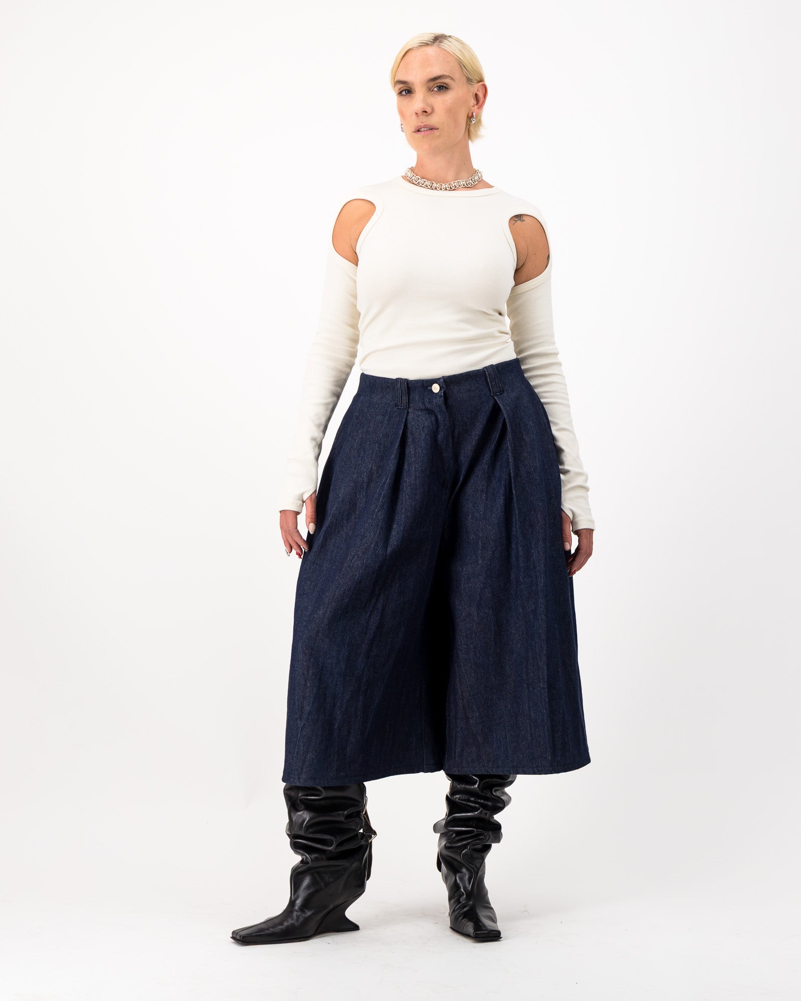 Ora Shorts - Dark Indigo Denim