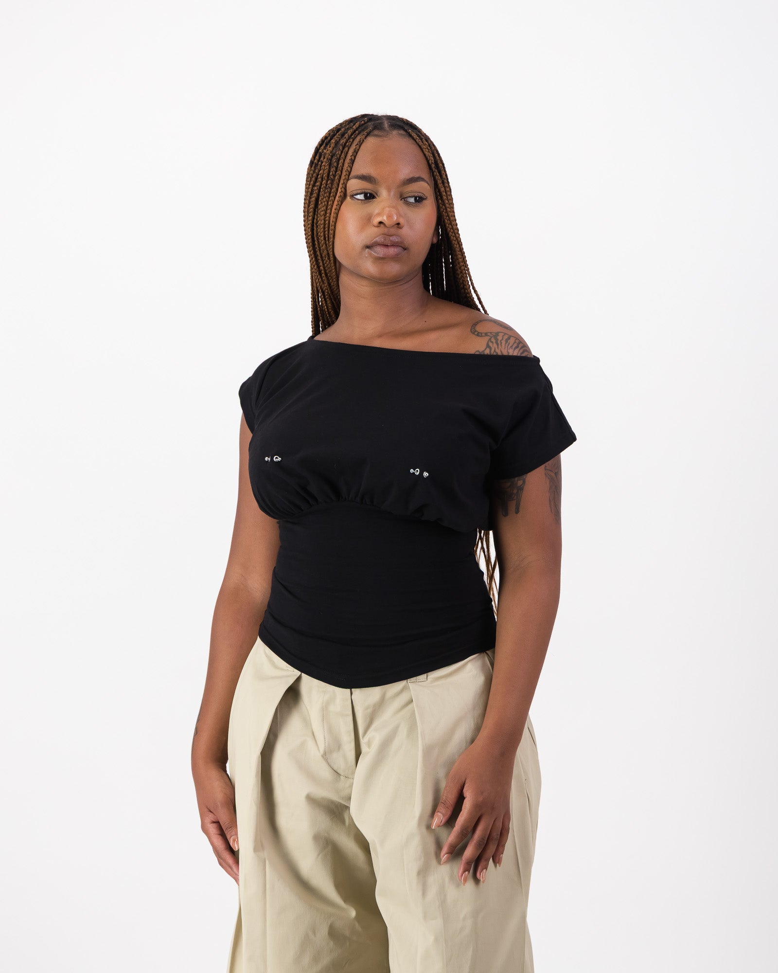 Pierced Tee - Black