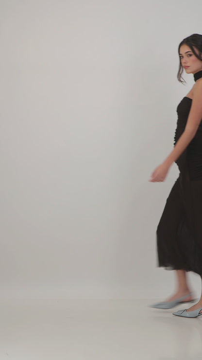 Iris Wrap Dress - Dark Chocolate