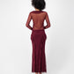 Carrie Mesh Top - Burgundy