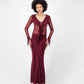 Carrie Mesh Top - Burgundy