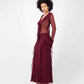 Carrie Mesh Top - Burgundy