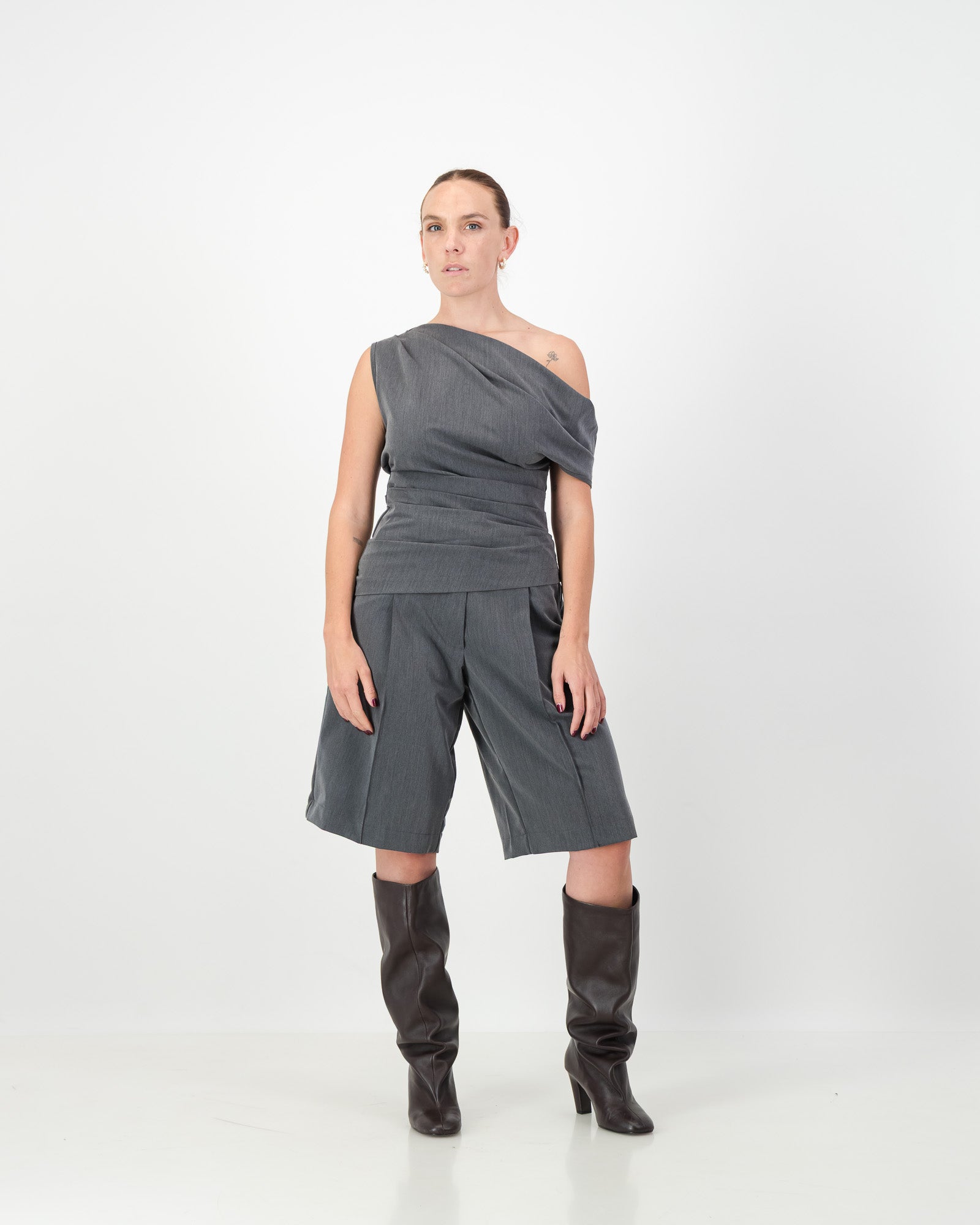 Reva Top - Grey Marle