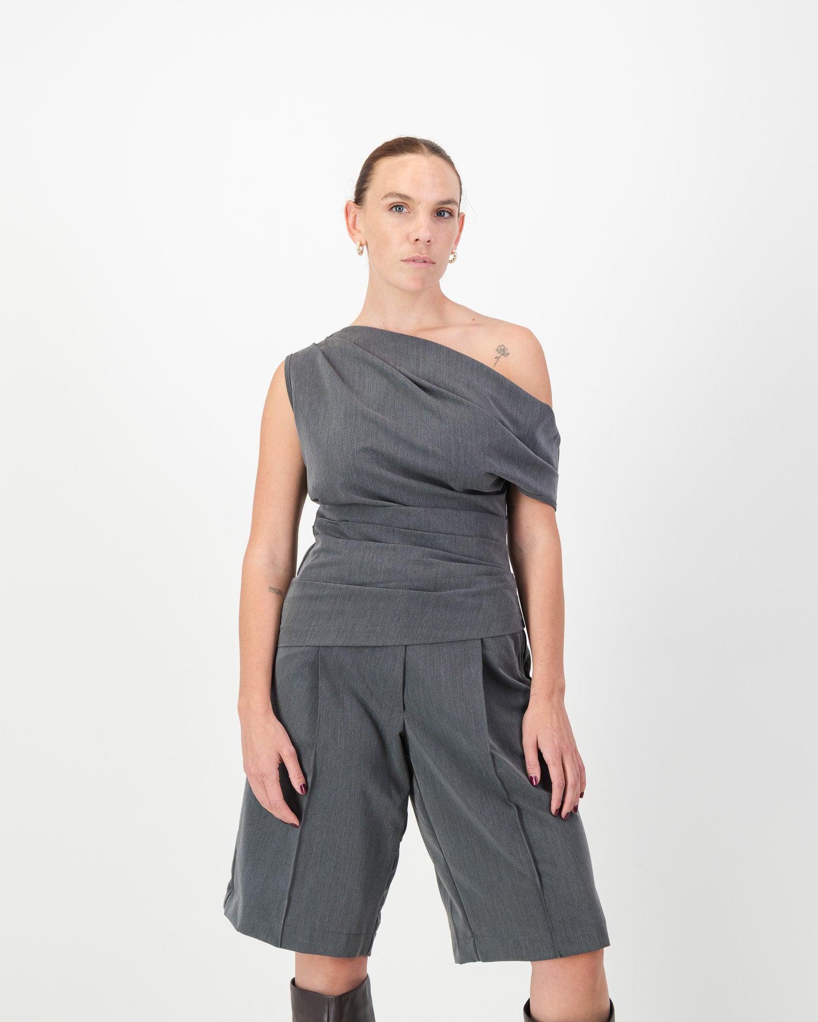 Reva Top - Grey Marle