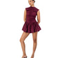 Rush Tush Mini Dress - Burgundy