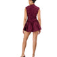 Rush Tush Mini Dress - Burgundy