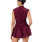 Rush Tush Mini Dress - Burgundy