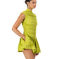 Rush Tush Mini Dress - Chartreuse