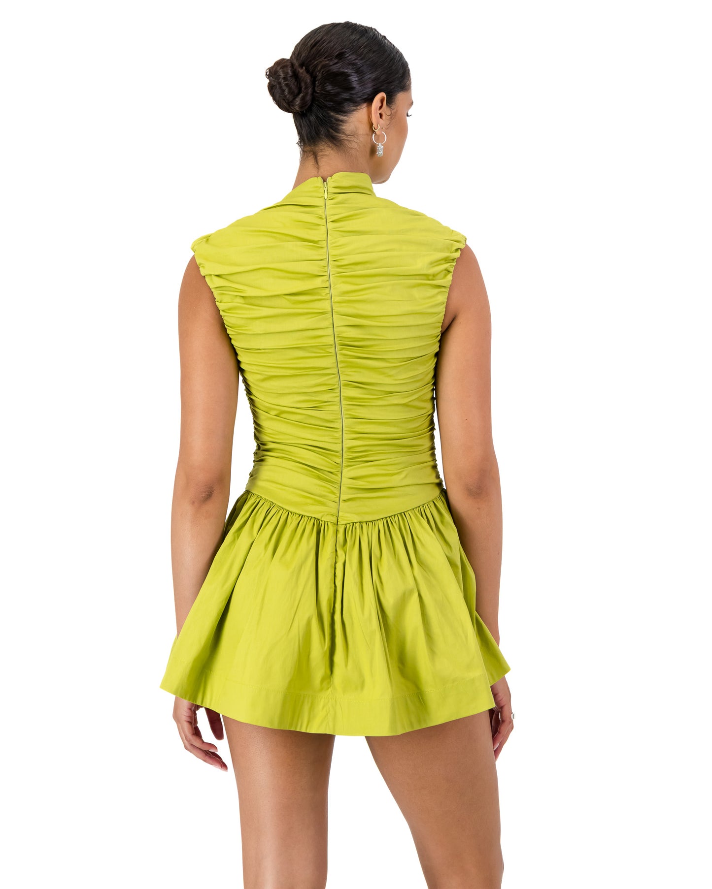 Rush Tush Mini Dress - Chartreuse