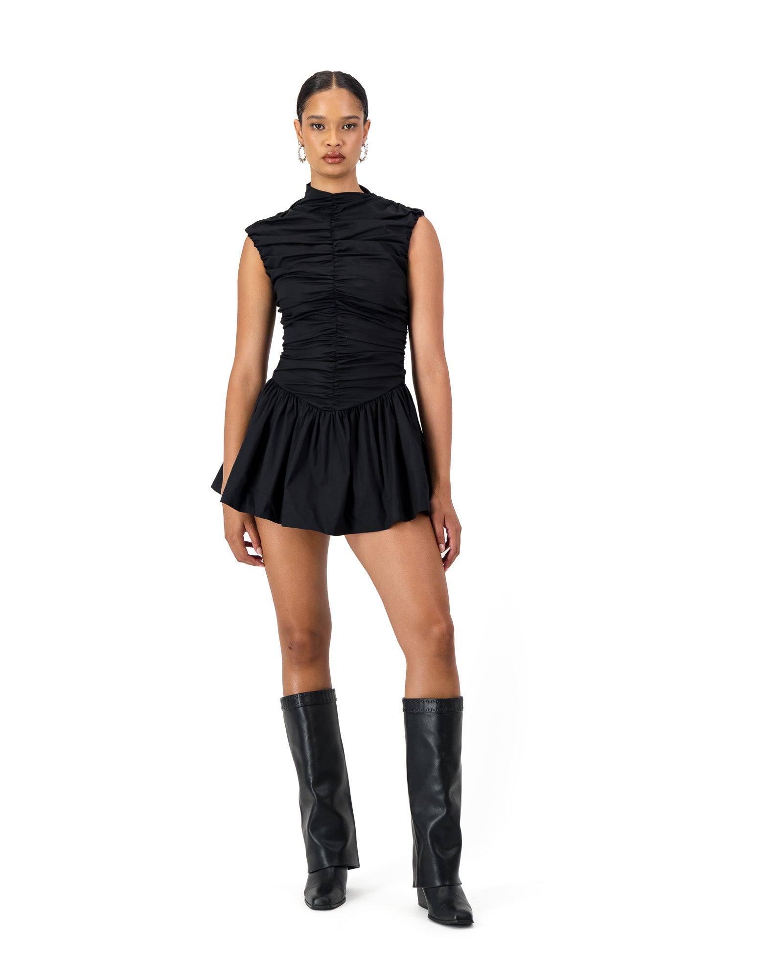 Rush Tush Mini Dress - Black