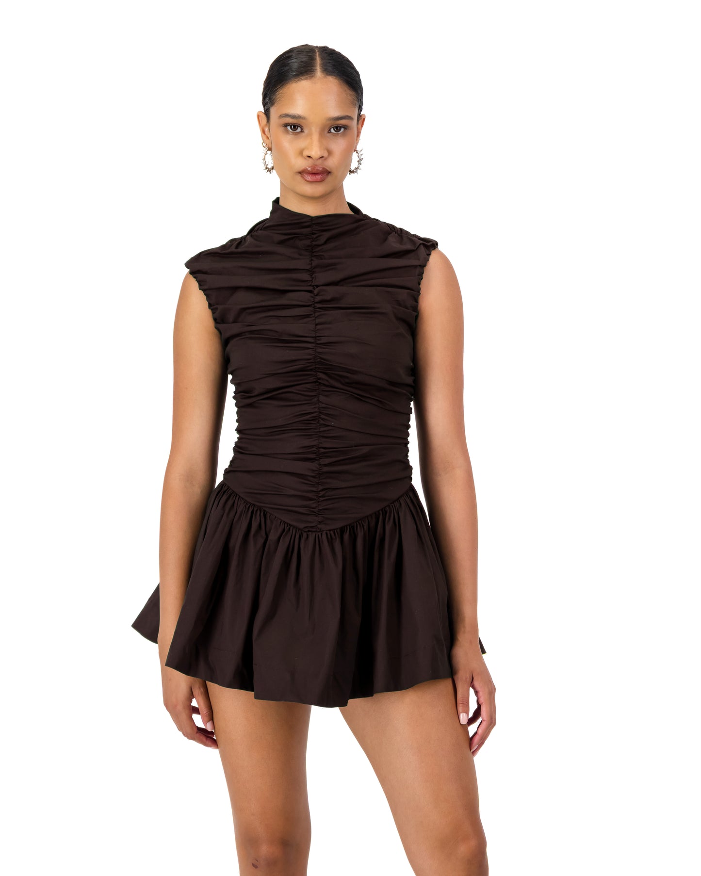 Rush Tush Mini Dress - Chocolate
