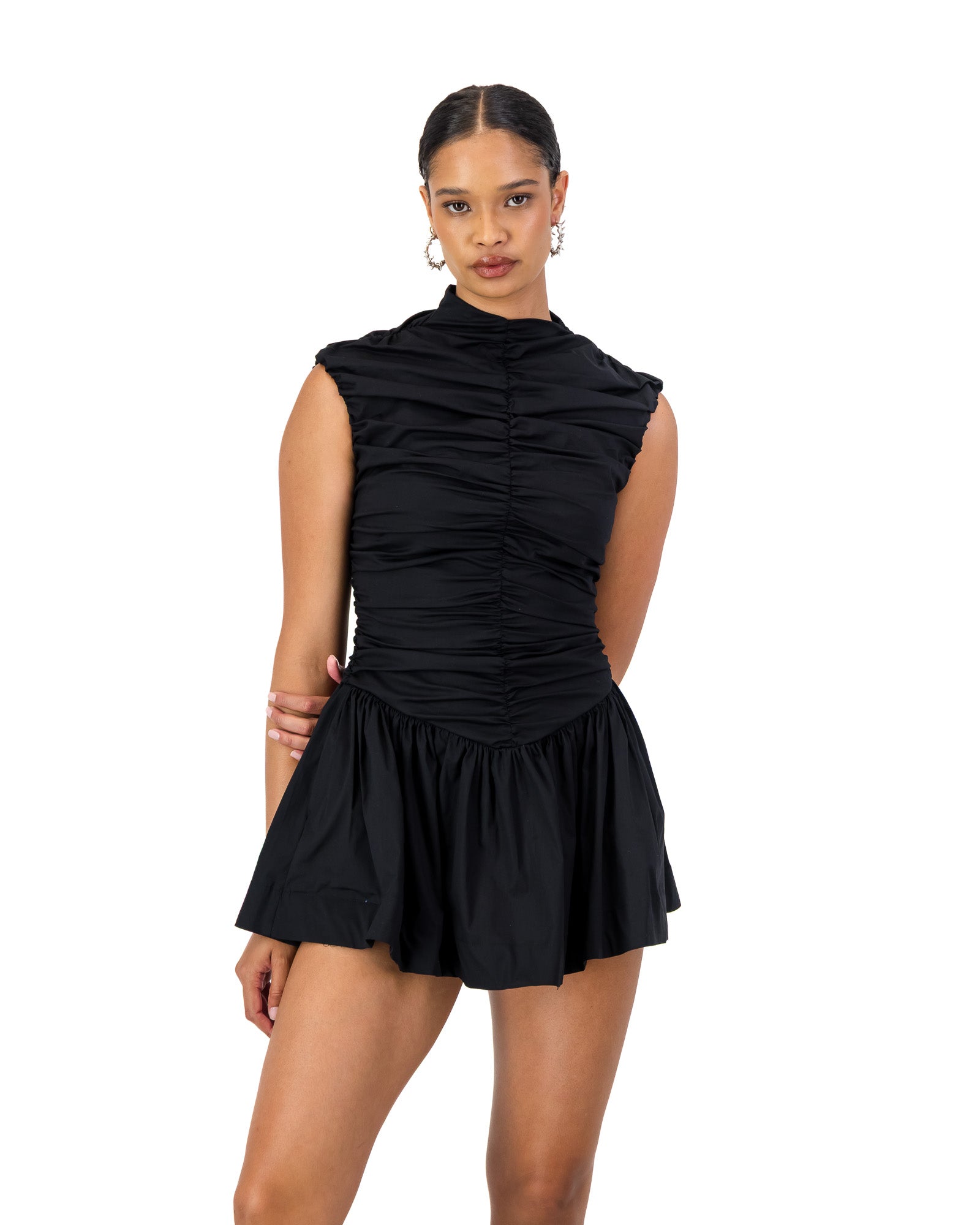 Rush Tush Mini Dress - Black