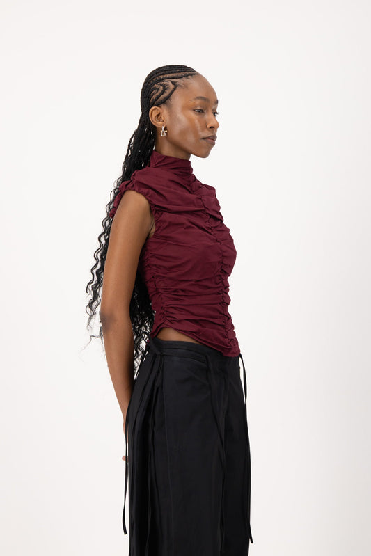 Rush Tush Top - Burgundy