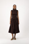 Rush Tush Midi Dress - Chocolate
