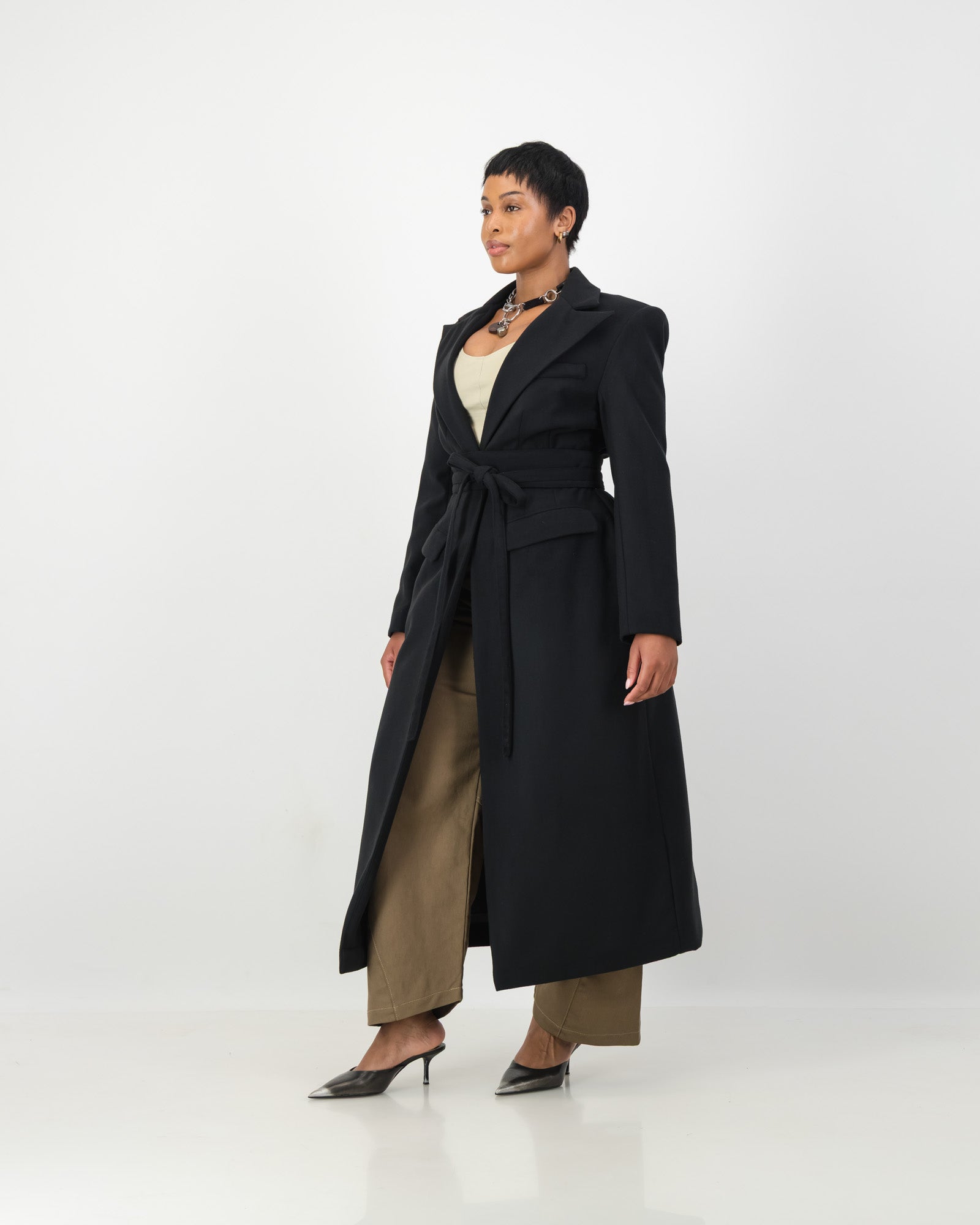 Sculpture Coat - Black